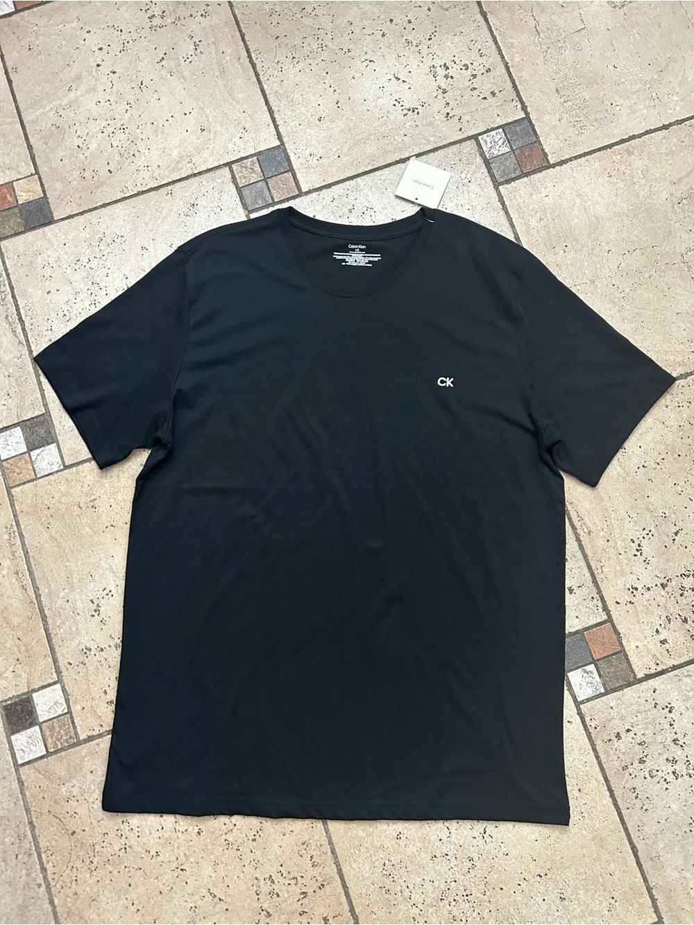 NWT Calvin Klein Men's Black CK Logo Crew Neck T-Shirt size L